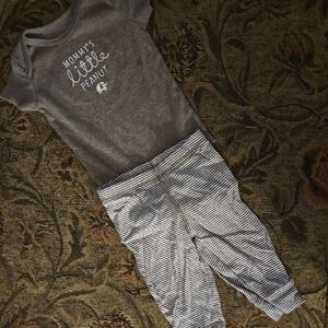 Carter's Gray and White Baby Outfit